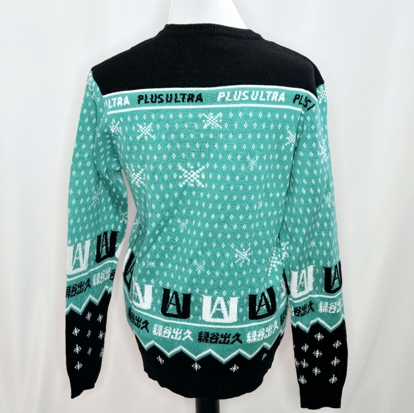 My Hero Academia - Plus Ultra Deku Izuku Midoriya Ugly Christmas Sweater Size Sm - Picture 6 of 8